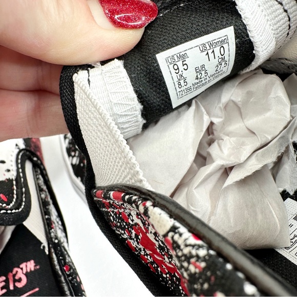 Vans X Friday the 13th House of Terror Classic Slip-On Shoes Sneakers J Voorhees - Picture 11 of 13